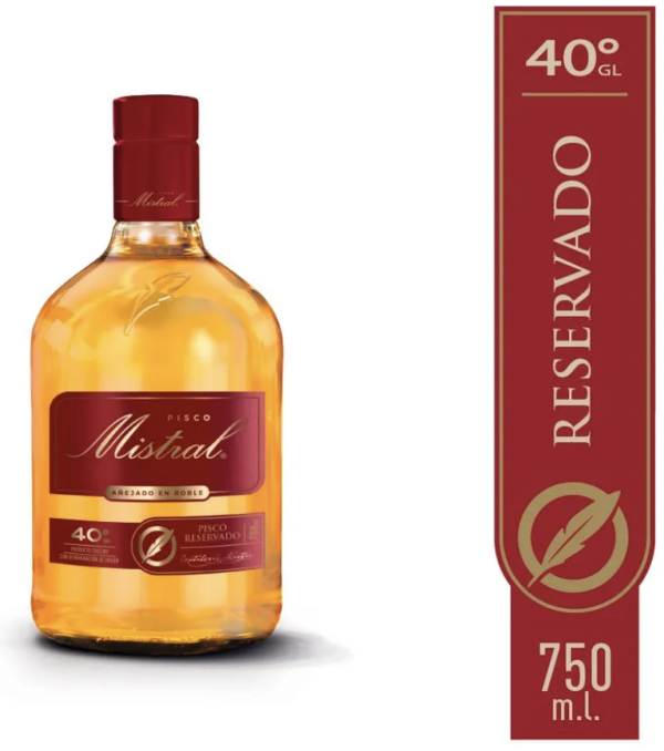 Pisco Mistral Añejado En Roble 40° Botella 750 cc
